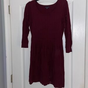 American Eagle maroon sweater dress, size L
